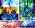 Grungy Psychedelic Backgrounds Royalty Free Stock Photo