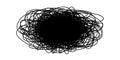 Grungy round scribble oval Royalty Free Stock Photo