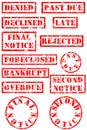 Grungy rubber stamps