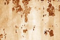 Grungy rusted metal wall surface in orange tone Royalty Free Stock Photo