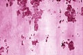 Grungy rusted metal wall surface in pink tone Royalty Free Stock Photo