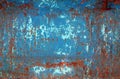 Grungy rusted metal wall texture Royalty Free Stock Photo