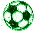 Grungy Soccer ball / football illustration, vector illustration Royalty Free Stock Photo