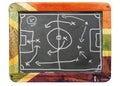 A grungy soccer tactic board Royalty Free Stock Photo