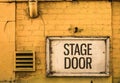 Grungy Stage Door Sign Royalty Free Stock Photo