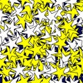 Grungy stars seamless vector pattern Royalty Free Stock Photo