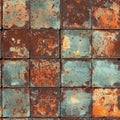 Grungy Textured Wall Tiles in Various Colors and Patterns Royalty Free Stock Photo