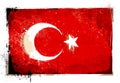 Grungy Turkey flag