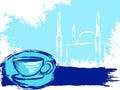 Grungy Turkish coffee background Royalty Free Stock Photo