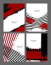 Grungy vector backgrounds set