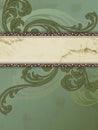 Grungy Victorian vintage banner, vertical Royalty Free Stock Photo