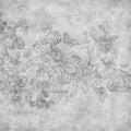 Grungy vintage floral damask scrapbook background