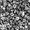 Grungy vintage floral damask scrapbook background Royalty Free Stock Photo