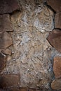 Grungy wall texture shot with stucco and Stone