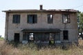 Abandoned vintage worn farm house