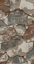 Grungy weathered wall surface featuring crumbling plaster and visible rustic brickwork texture Royalty Free Stock Photo