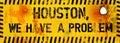 Grungy website failure sign, houston, we have a problem, vector illustration Royalty Free Stock Photo