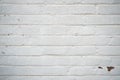 Grungy white plastered brick wall with some damage Royalty Free Stock Photo