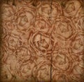 Grungy wood roses background Royalty Free Stock Photo