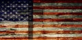 Textured Faded American Flag with Cross
