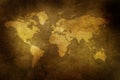 Grungy world map Royalty Free Stock Photo