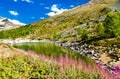 Grunsee lake near Zermatt in Switzerland