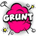 grunt Comic bright template with speech bubbles on colorful frames