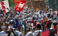 Grunwald, Poland - July 14th 2018: Battle of Grunwald 1410 reenactment