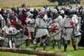 Grunwald, Poland - July 14th 2018: Battle of Grunwald 1410 reenactment