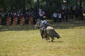 Grunwald, Poland - 2009-07-18: Mounted knight Royalty Free Stock Photo