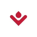 volunteer blood donation happy human logo icon design, graphic, minimalist.logo