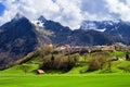 Gruyeres medieval town, Alps mountains, Switzerland Royalty Free Stock Photo