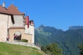 GRUYERES, SWITZERLAND - SEPTEMBER 08: The Chateau Gruyeres, built between 1270 and 1282 in our time it has the status of a museum