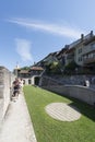 GruyÃÂ¨res village fortification walls, Switzerland