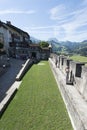 GruyÃÂ¨res village fortification walls, Switzerland