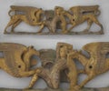 Gryphomachy, Apulian Gilt Terracotta Applique, Magna Grecia, 4-3 BC., 6000X5000 300dpi 20.1Mb Close-up + Collage