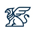 Gryphon Logo Design Vector