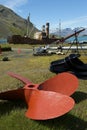 Grytviken Derelict Whale Boats Royalty Free Stock Photo