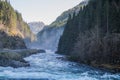 The GrÃÂ¸nsdalslona River. The Norwegian mountains. Near LÃÂ¥tefossen waterfall. Royalty Free Stock Photo