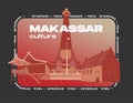 Makassar Culture Banner for Landing Page Royalty Free Stock Photo