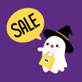 Cute ghost floating for Trick or Treat.