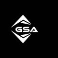 GSA abstract technology logo design on Black background. GSA creative initials letter logo concept Royalty Free Stock Photo