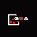 GSA creative minimalist letter logo. GSA unique vector initials alphabet letter logo design Royalty Free Stock Photo