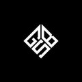 GSB letter logo design on black background. GSB creative initials letter logo concept. GSB letter design Royalty Free Stock Photo