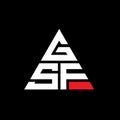 GSF triangle letter logo design with triangle shape. GSF triangle logo design monogram. GSF triangle vector logo template with red Royalty Free Stock Photo