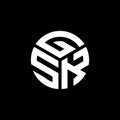 GSK letter logo design on black background. GSK creative initials letter logo concept. GSK letter design Royalty Free Stock Photo