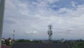 GSM antena in the suburban area in jakarta Royalty Free Stock Photo