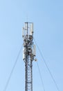 GSM Antenna against blue sky Royalty Free Stock Photo