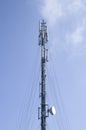 GSM antenna in sky Royalty Free Stock Photo