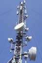 GSM antenna in sky Royalty Free Stock Photo